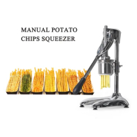 Manual Long French Fries Maker 20-30CM Dough Chips Squeezer Aluminum Alloy Machine For Corn Potato Dough Extruder Kitchen Tool