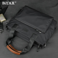 BJIAX New Men Bag Horizontal Business Leisure Handbag Nylon Oxford Cloth Canvas Bag Crossbody Bag Briefcase