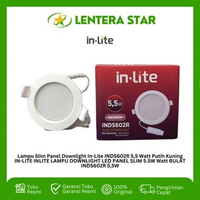 Lampu Slim Panel Downlight In-Lite INDS602R 5,5 Watt Putih Kuning IN-LITE INLITE LAMPU DOWNLIGHT 5,5