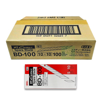 NT Cutter 美工刀替刃 美工刀片 30度斜角 100小包入 /盒 BD-100(共500片)