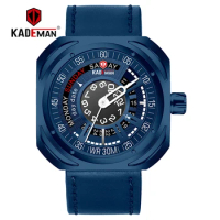 KADEMAN Fashion Mens Watches Top Brand Luxury Quartz Watch Men Casual Leather strap Waterproof Sport Watch Relogio Masculino