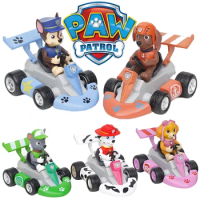 Anime Paw Patrol Pull Back Car Marshall Rubble Chase Rocky Zuma Skye Dog Action Figure Toys Anime Game Doll Kid birthday Gifts