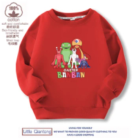 Hoodies Autumn Fleece Sweatshirt for Boys Y2K Garden Of Banban Pullover Game Kawaii Anime Hoodie for Kids Clothes Girls