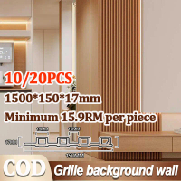 Wallpaper fluted panel WPC Fluted Wall Panel PVC Wall Panel 1.5 meter Wood Strip Slat wall decoratio