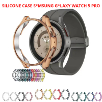 Silicone Case Cover Soft untuk Samsung Galaxy Watch 5 Watch5 Pro 45mm Bumper