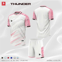 Bộ Quần Áo Bóng Đá Jp, Thunder Trắng Hồng [Có in Tên Số Theo Yêu Cầu] sân nhà MỚI - vãi MÈ HÀN Cao C
