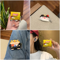 3D Cute Cartoon Potato Chips Soft Silicone Earphone Protective Case for Huawei Freebuds Pro 3 Headphone Anti-fall Protect Cover