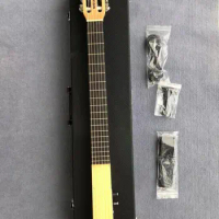 Mini Classic Guitar Easy Carry 80cm Mute Guitar connect to headphones