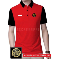 KAOS KERAH PRIA, KAOS KERAH KEMEJA, KAOS KASUAL PRIA, LOGO BORDIR, KAOS LOGO GARUDA, KAOS LOGO BENDE