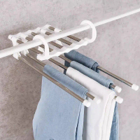 OKK Gantungan Celana Dan Baju 5 In 1 Multifungsi Magic Hanger Gantungan Baju Celana Jilbab Pakaian