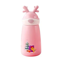 Botol Termos Vakum Cangkir Kartun Lucu Portabel Botol Minum Thermos Mug Kaca Mini Tahan Panas Dingin