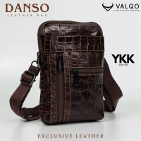 VALQO DANSO Tas Kulit Sapi Selempang Kecil Tas HP Tas Kecil Pria