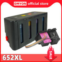 DMYON Compatible for HP 652 Continuous Ink Supply System Deskjet 2675 2676 2677 2678 5075 5076 5078 5085 5088 5275 5276 Printer
