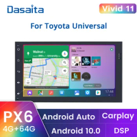 Dasaita for Toyota Corolla Auris Fortuner Innova 2015-2019 Android 10 Carplay Android Auto 9" Touch Screen 2 Din IPS 1280*720