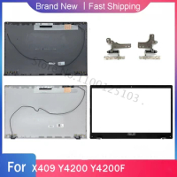 New Laptop For ASUS X409 Y4200 Y4200F LCD Back Top Cover Front Bezel Hinges Replacement Housing Rear Lid Silver Grey A B Cover