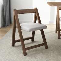 實木折疊餐椅簡約家用茶椅北歐餐廳椅子凳子靠背椅休閑餐桌椅