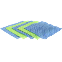 5PCS 3D Oil Proof Dishclothes Colorful Bamboo Fiber Cleaning Cloth Household Mesh Washing Towel Kitchen Duster Cloth for Home