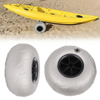 Balloon Wheels Replacement Big Beach Sand Tires Kayak Dolly Canoe Beach Fishing Buggy Cart DIY Beach Wheels 2 Pack
