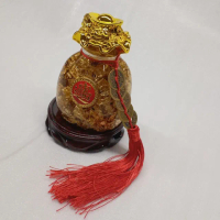 【盛硯莊佛教文物】招財進大金福袋金箔黃金水(金生水起富貴吉祥)