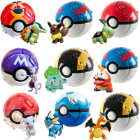 2026 New Pet Pokemon Ball Transformable Reversible Exploding Ball Pocket Monster Desk Ornament Model