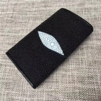 Unisex Authentic Real True Stingray Skin Male Female Short Key Wallet Genuine Exotic Leather Women Men Small Purse Card Holders