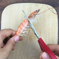 廚房用去蝦線工具剝小龍蝦皮去蝦殼剪刀剖魚肚清理蝦腸分離神器1入