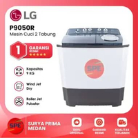 MESIN CUCI 2 TABUNG LG KAPASITAS 9 KG P9050R / P9050RTB GARANSI RESMI (MEDAN)