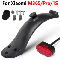 Rear Fender for Xiaomi M365/Pro/Mijia Mi 1S Electric Scooter Short Ducktail Rear Mudguard Back Wing Taillight