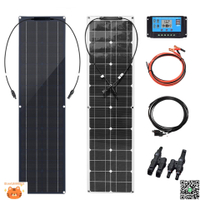 太陽能板50W100W太陽能電池板太陽能光伏系統屋頂房車RV輪船充電-淘淘屋 可開發票