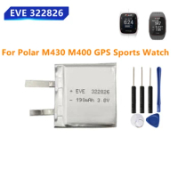 Original Replacement Battery 322826 190mAh Battery For POLAR M430 M400 GPS Sports Watch High Quality Battery EVE322826 + Tools