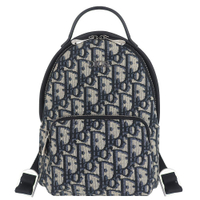 DIOR 迪奧 DIOR 迪奧TRAVEL 藍色緹花布拉鍊迷你後背包