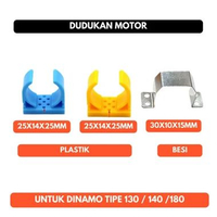 Bracket Dudukan Mounting Holder Klem Dinamo 3V 5V Motor DC 5 Volt Mini Kuning Plastik