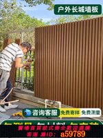 【台灣公司 可打統編】塑木圍欄戶外格柵長城板花園院子圍墻護欄庭院防腐木柵欄木塑墻板