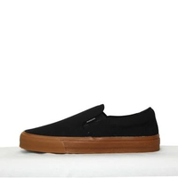 Sepatu Slip On Canvas Hitam Gum Tanpa Tali Ori Anti Licin simpel Terbaru Pria Wanita 36-44 37 Hitam 