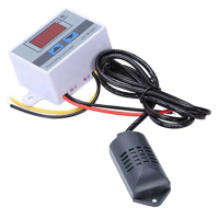 ตัวควบคุมความชื้นดิจิตอล, XH-W3005, AC 110-220V, 10A, ตัวควบคุมความชื้น 0-99% RH, พร้อมเซ็นเซอร์ความ