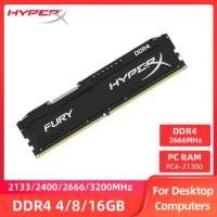 DDR4 8GB 16GB 4GB 3600MHz 3200MHz 2666MHz 2400MHz 2133MHz Desktop Memory DIMM PC4-25600 21300 19200 1.2V 288Pins Hyperx FURY