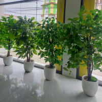 Luky Sinfu Pohon Maple Anggur Mangga Artificial Tinggi 150 cm Pot Semen Hiasan Dekorasi Ruangan Kant