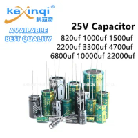 1-50PCS 25V DIP Aluminum Electrolytic Capacitor 820uf 1000uf 1500uf 2200uf 3300uf 4700uf 6800uf 10000uf 22000uf High Quality