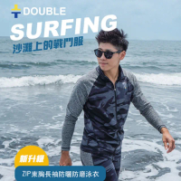 【DOUBLE】Double束胸 新版ZIP防磨束胸泳衣(S~XL)