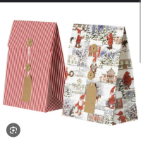Gift Box Premium Goodie Bag Hampers Paoer Bag Motif Tas Kado Natal Ikea Hadiah Souvenir Kancing+Tali