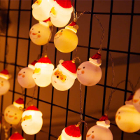 【半島良品】150cm聖誕老人雪人燈串/裝飾燈/掛旗(掛布 聖誕 生日燈 佈置)