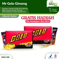 Mister GOLO Ginseng Korea Botanical Drink Rasa Banana Pisang & Madu Honey Suplemen Herbal Serbuk Pri