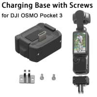 for Dji Pocket 3 Charging Base Type-C Charging Base 1/4 Mount Adapter for Dji Pocket 3 Accessories