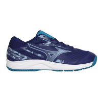 MIZUNO SKY BLASTER 4 男羽球鞋-3E-寬楦 美津濃 71GA253304 深藍湖綠黃