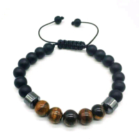 Gelang Magnet Kesehatan Giok Feng Shui Protection Pria / Wanita Tali Hitam Estetik Premium Import Qu