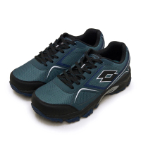 【LOTTO】男 專業防潑水郊山越野跑鞋 CROSS RUN 跨越叢林系列(藍黑 6196)
