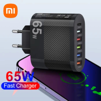 Xiaomi 3.1A 5Ports USB Charger PD Charging Adapter For Xiaomi iPhone 13 Samsung Mobile Phone Plug Charging QC 3.0 Wall Charger