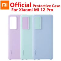 Official Xiaomi Mi 12 Pro Silicone Case Skin-friendly Soft Glue PU Back Cover protective For Xiaomi Mi 12S Pro