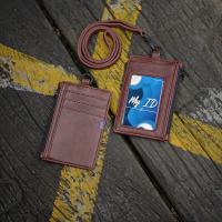 Name Tag ID Card Meluwe COKLAT TUA Gantungan Nama Card Holder Kantor