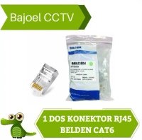 1 DUS/50 UNIT Belden CAT6 RJ45 Connector β Konektor LAN untuk Kabel UTP Ethernet